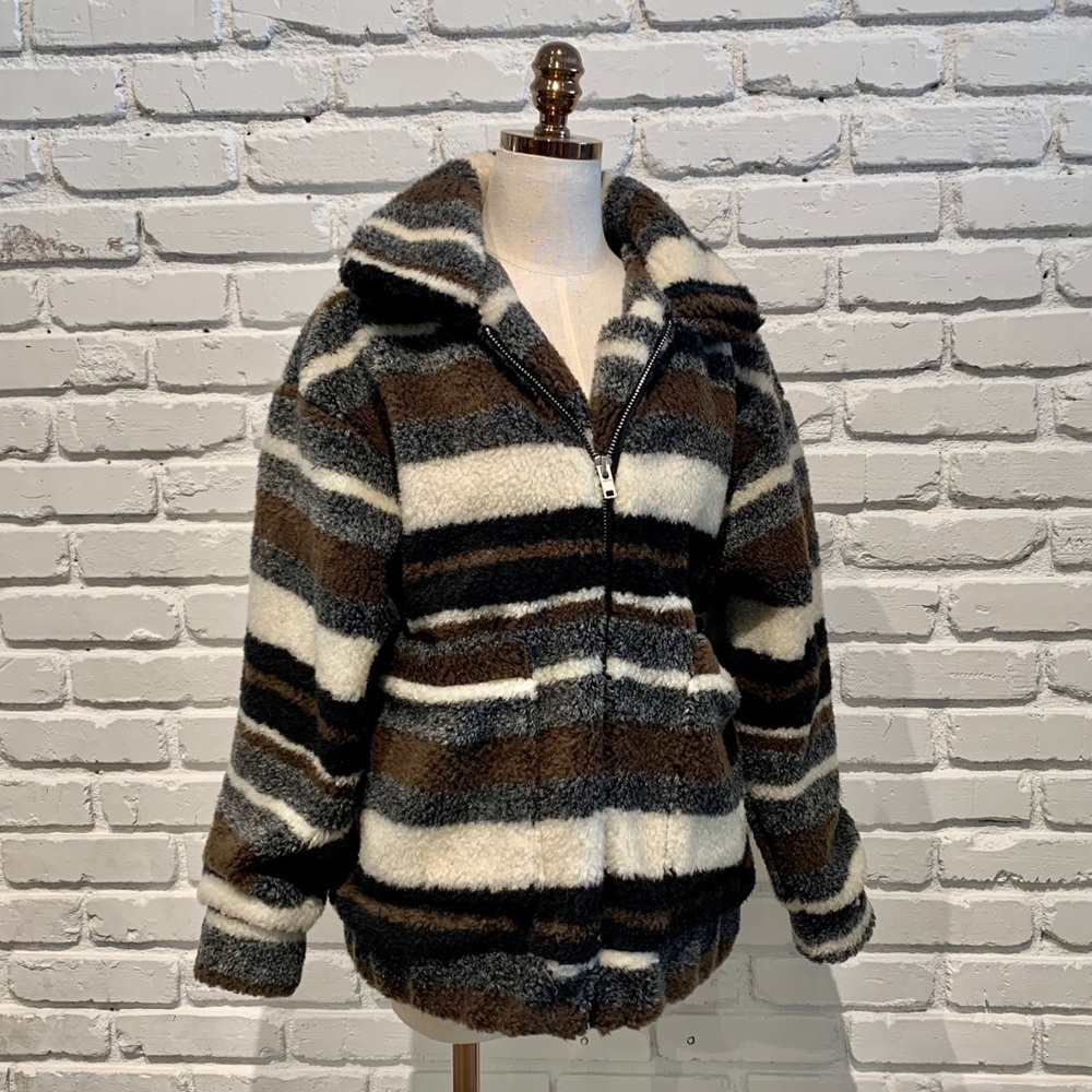 Oversized zip up cozy jacket